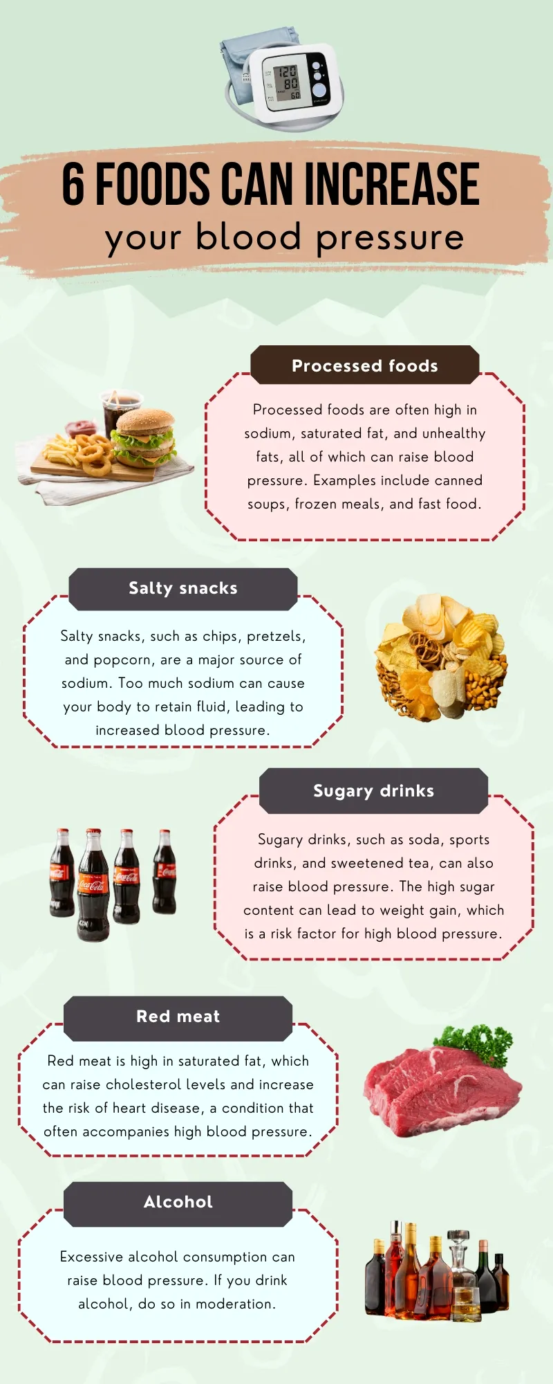 6 Foods can increase your blood pressure