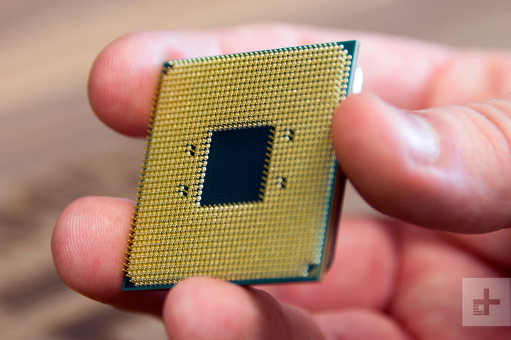 AMD Rizen CPU 7 in hand pins