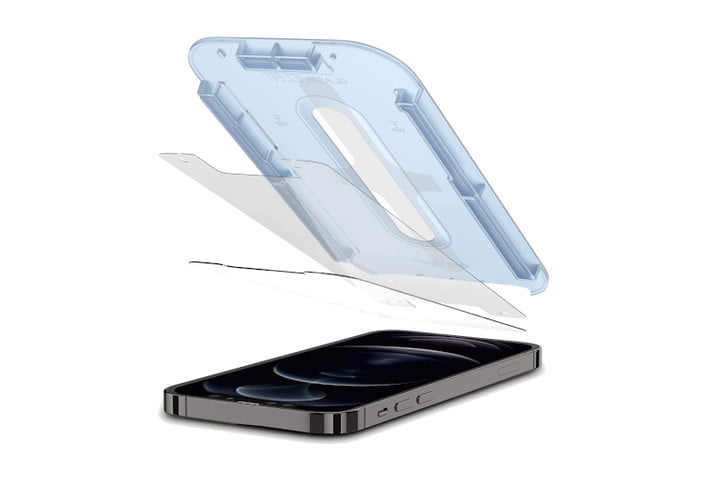 Spigen tempered glass screen protector for iPhone 12