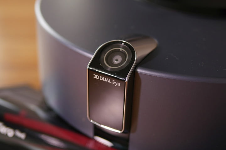 Close-up of LG CordZero ThinQ Robot Vacuum Camera