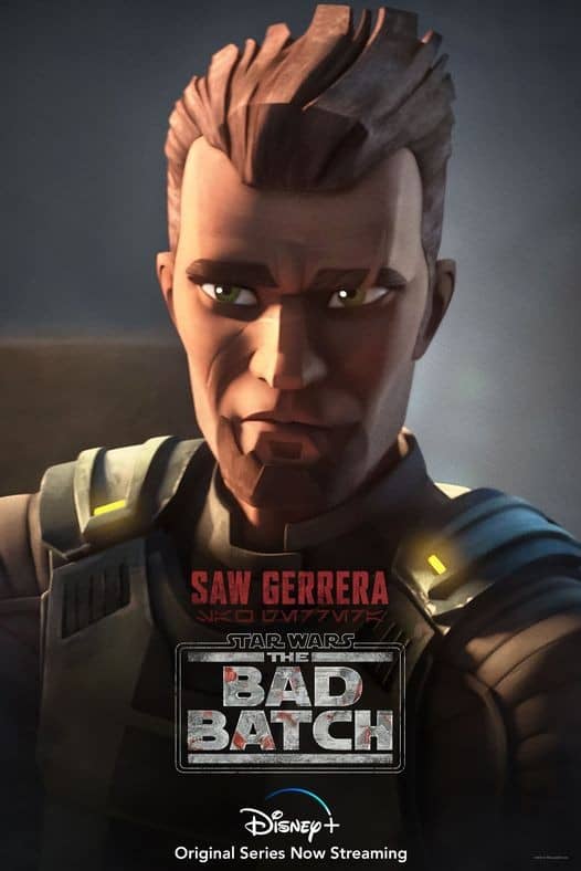 Saw Gerrera featured in the Star Wars: The Bad Batch poster