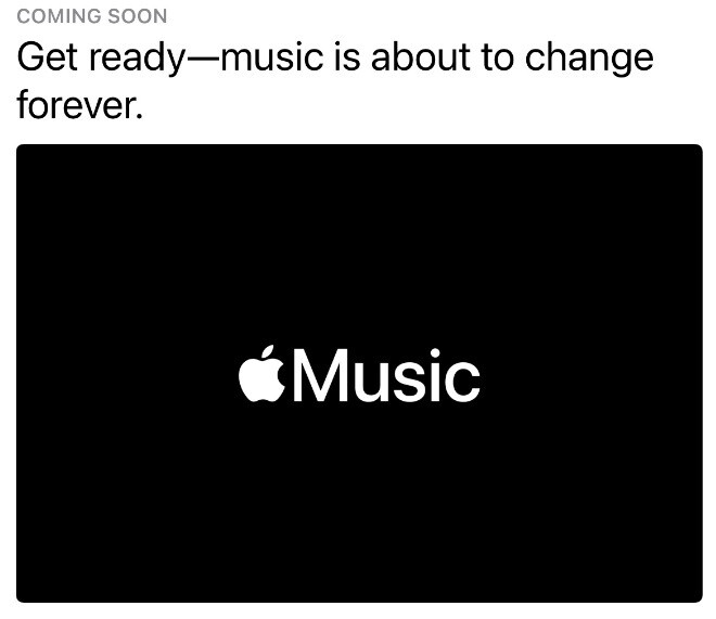 Apple Teases That Music Is Changing Forever With Apple Music - Apple Says It's Changing Music Forever