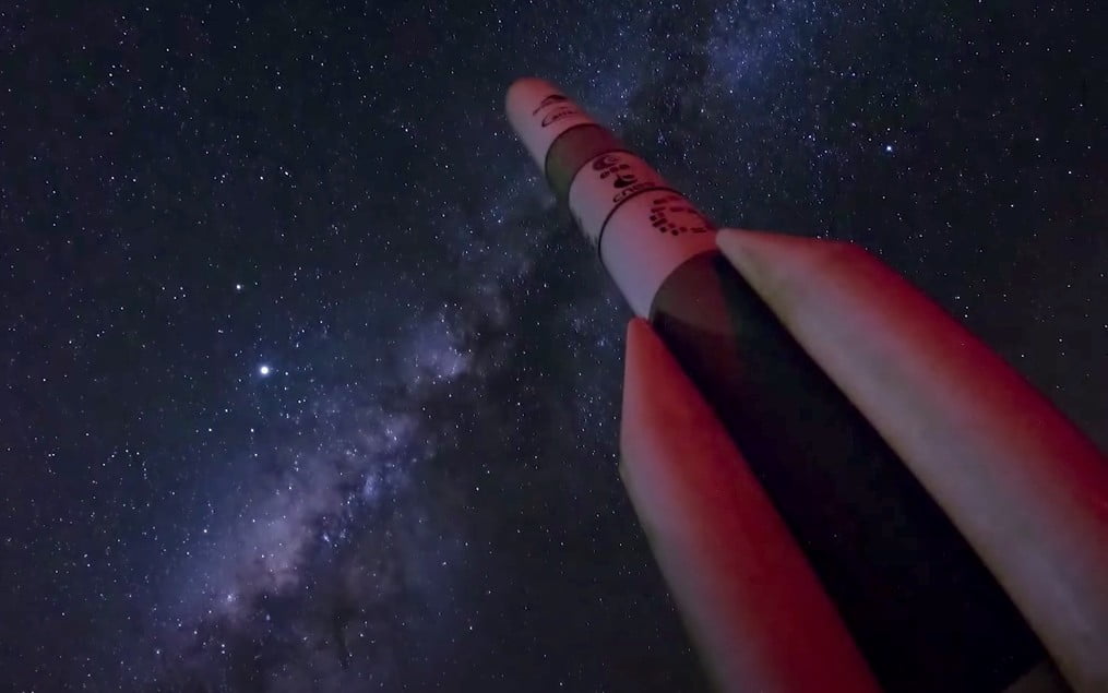 A stunning timelapse showing the starry sky at a rocket launch site