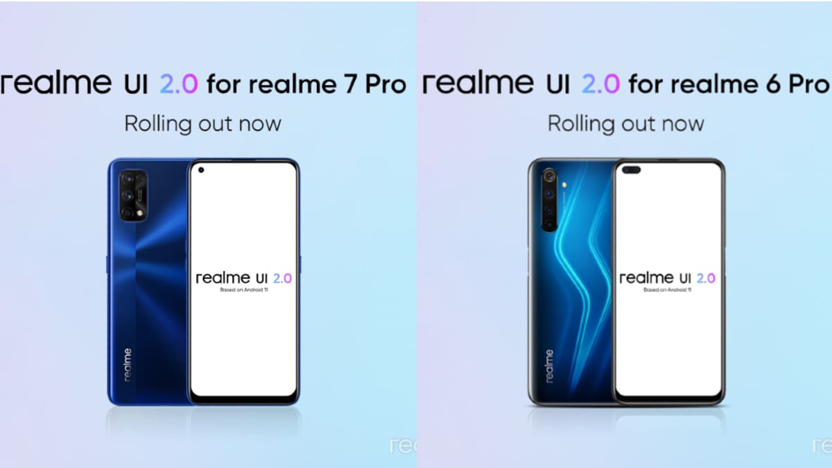 Realme 7 Pro, Realme 6 Pro Getting the Android 11 based Realme UI 2.0 update in India