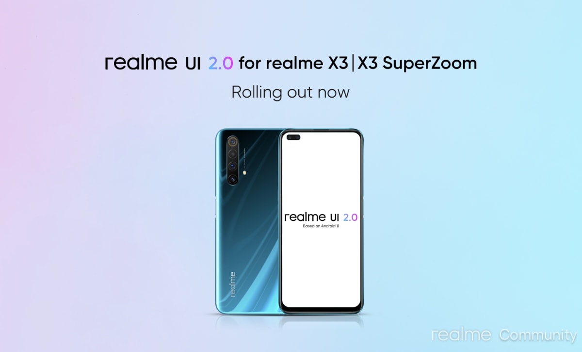 Realme X3, Realme X3 SuperZoom Android 11 based Realme UI 2.0 update in India