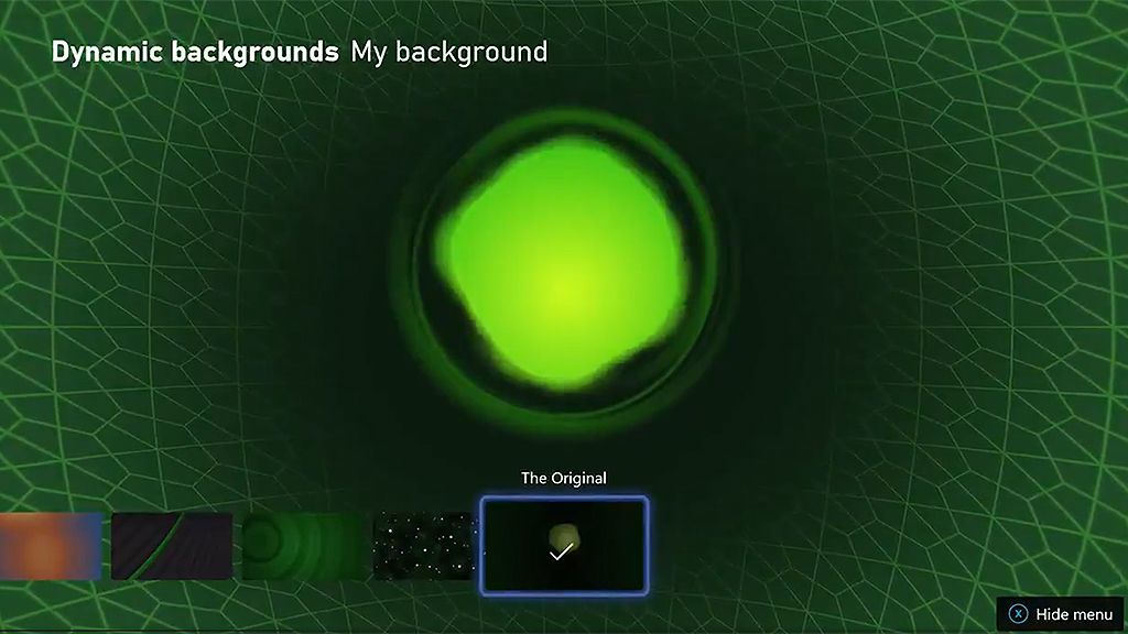 The Xbox Series X / S gets the original Xbox-themed dynamic background