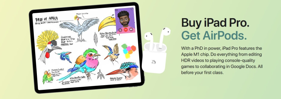Apple Releases 2021 Back to School Campaign - Students Get Free 2nd Generation AirPod with iPad Pro (2021) Purchase During Back to School Campaign
