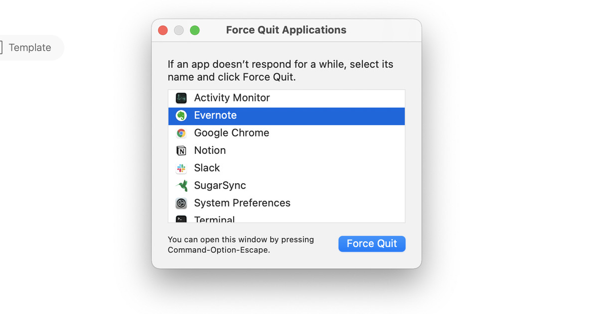 Use the “Force quite apps” menu to close the invalid app.