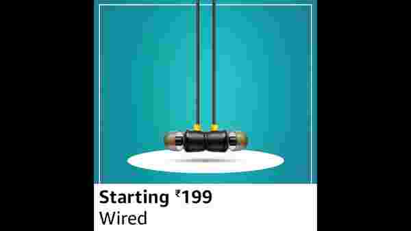 Wired headphones from Rs.  199