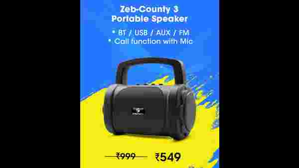 Zebronics Zeb-County 3 portable wireless speaker