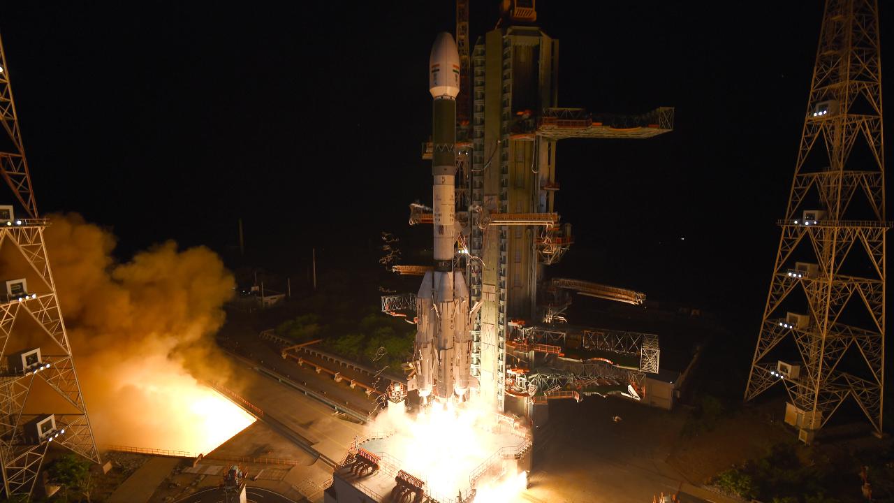 ISRO's GSLV-F10 is triggered when it carries Earth Observation satellite-03.  Photo credit: ISRO