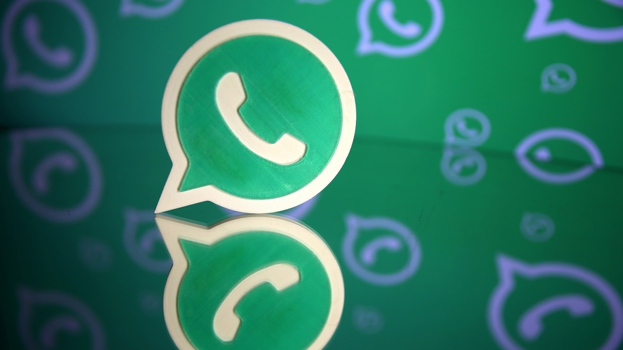 The 3D printed Whatsapp logo appears in front of the Whatsapp logo displayed in this image on September 14, 2017. REUTERS / Dado Ruvic - RC16FAE1EA70
