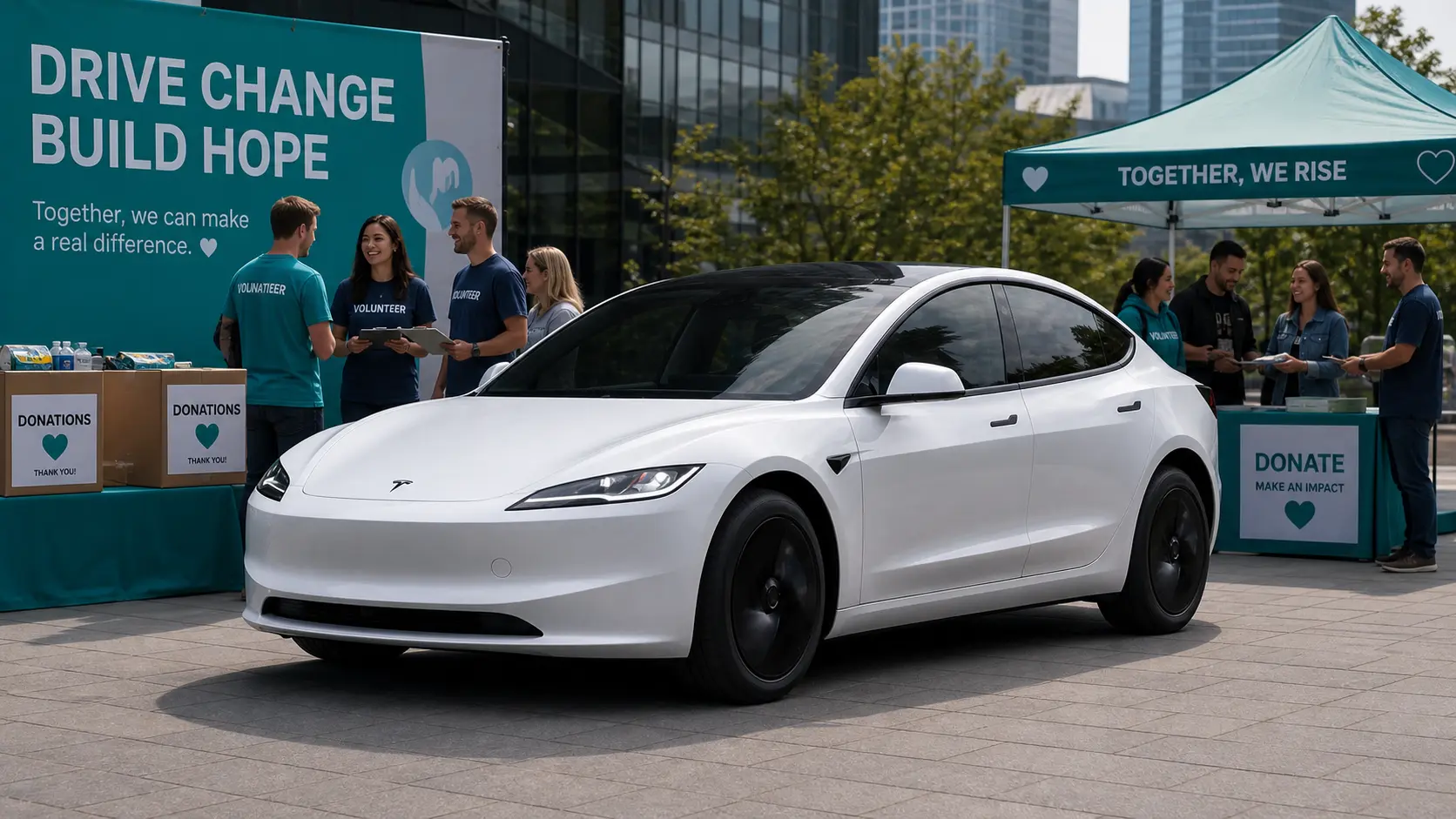 Tesla Donation Concept Banner